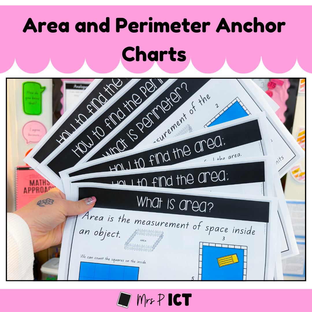 Area and perimeter anchor charts