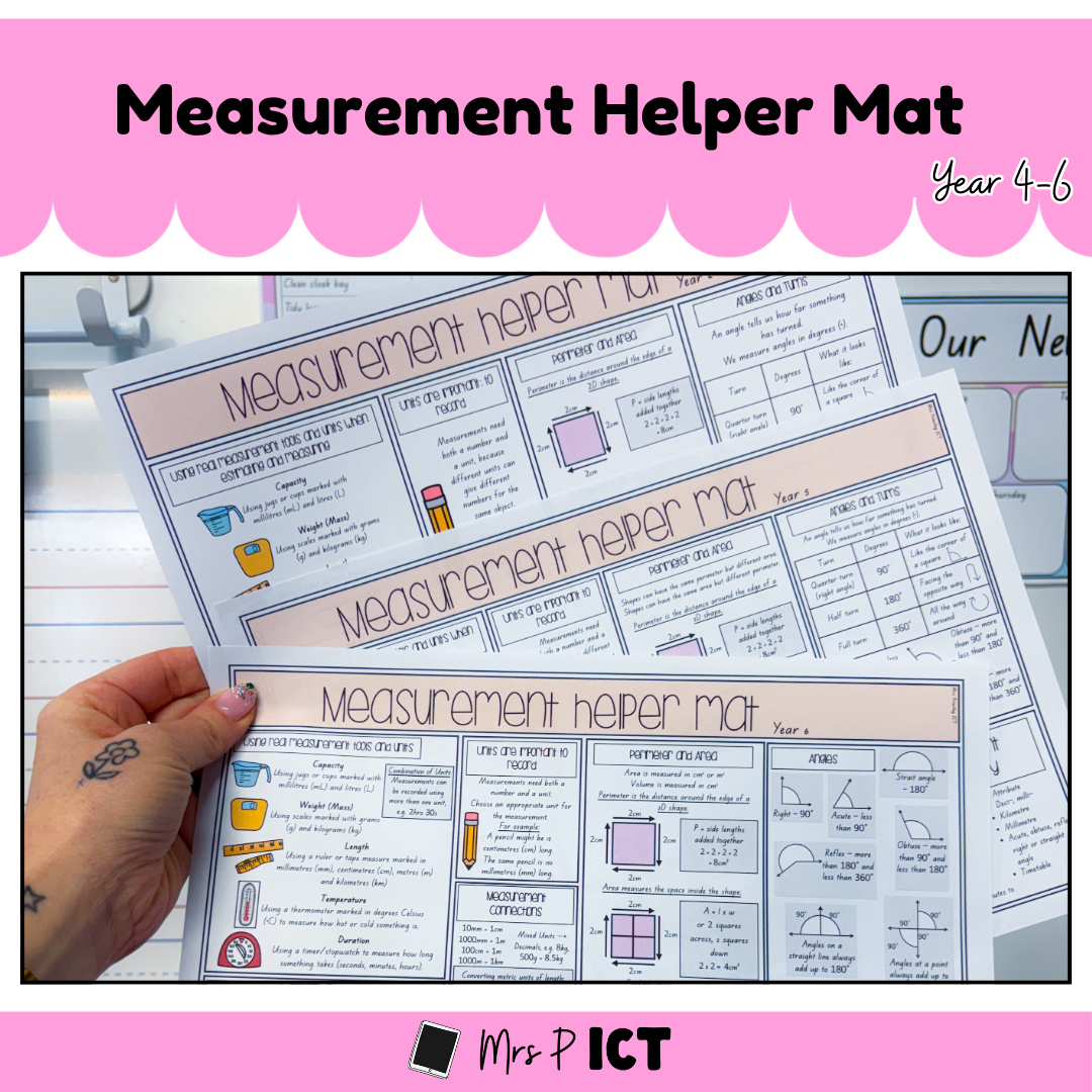 Measurement Helper Mat (Year 4-6)