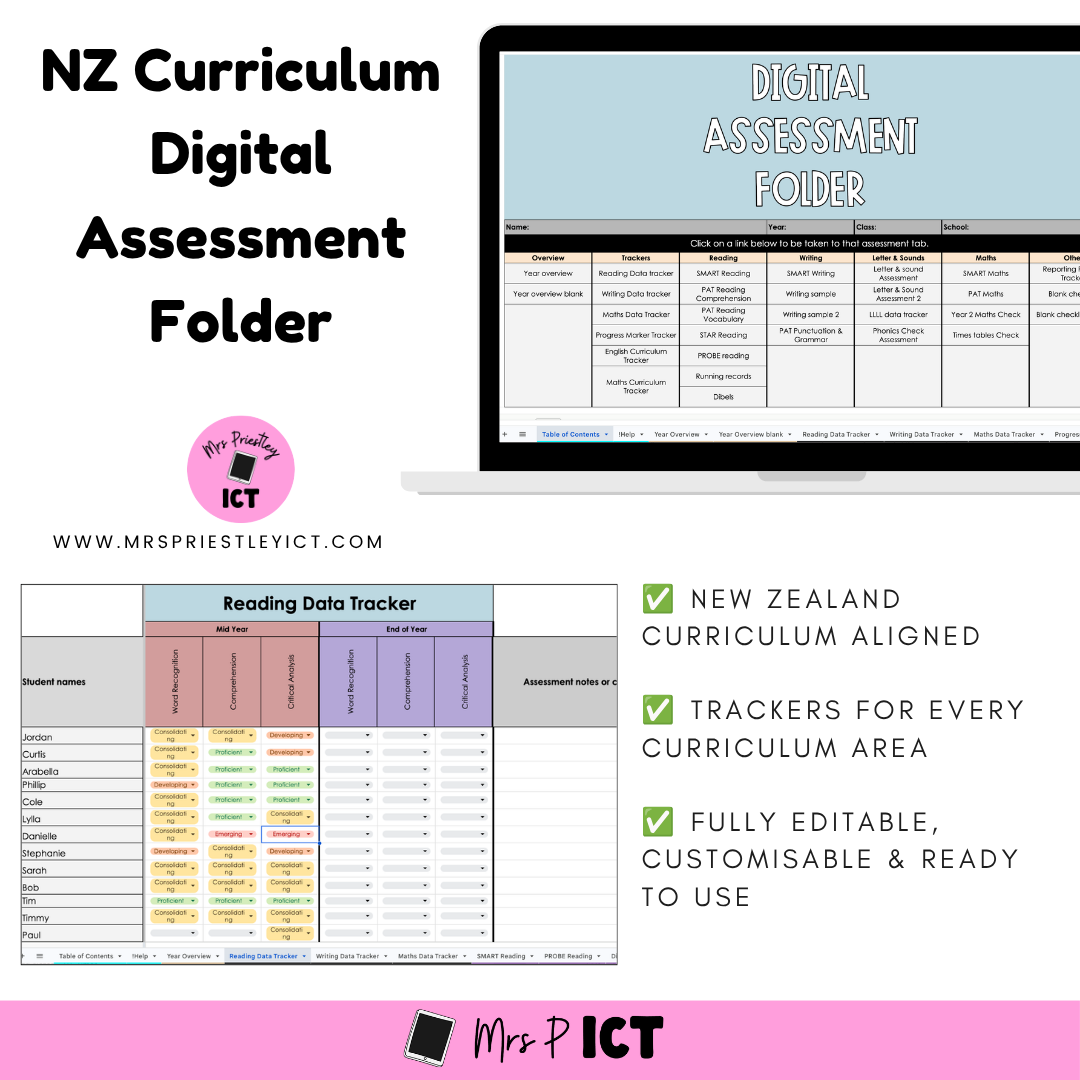 Digital Assessment Folder NZ Curriculum