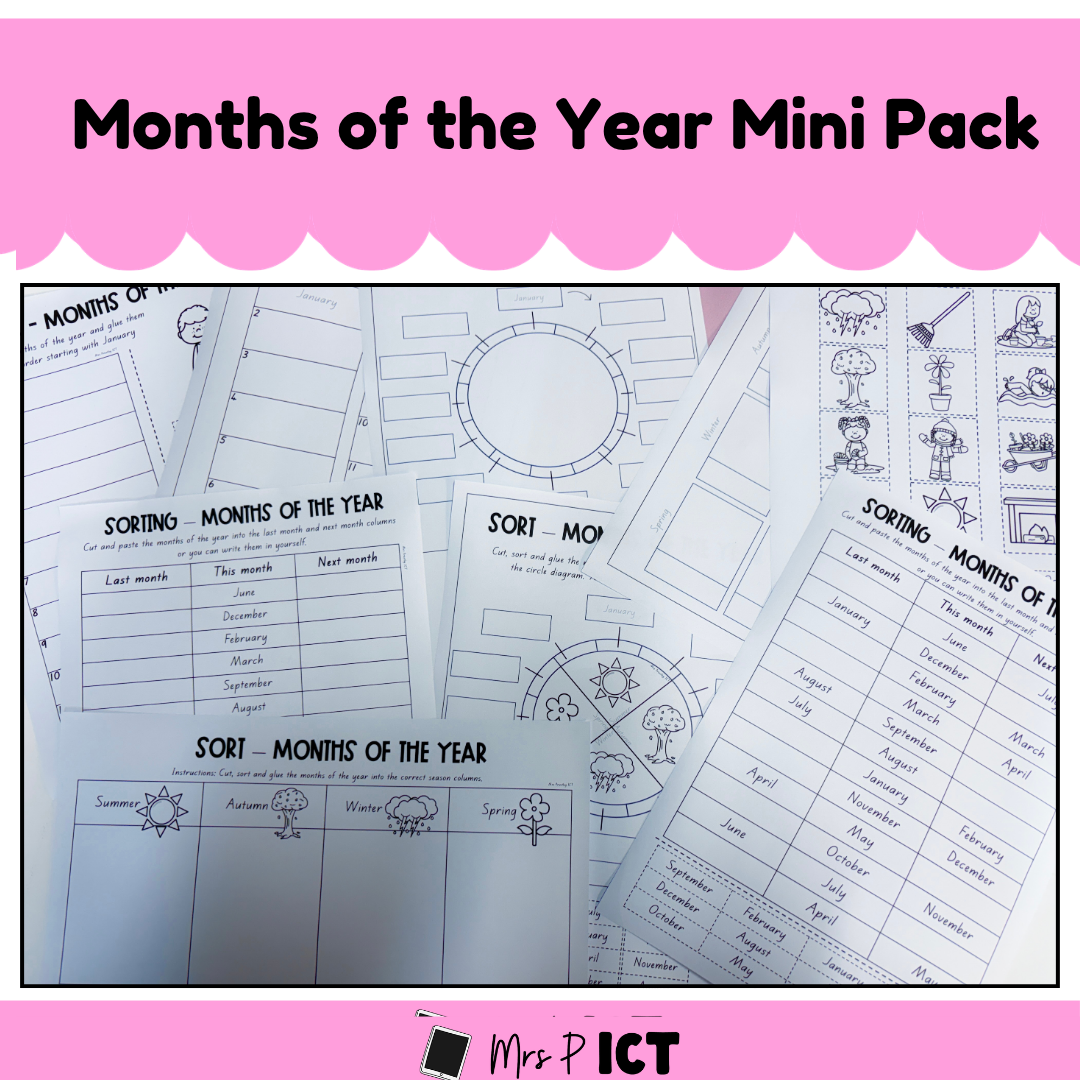 Months of the Year Mini Pack