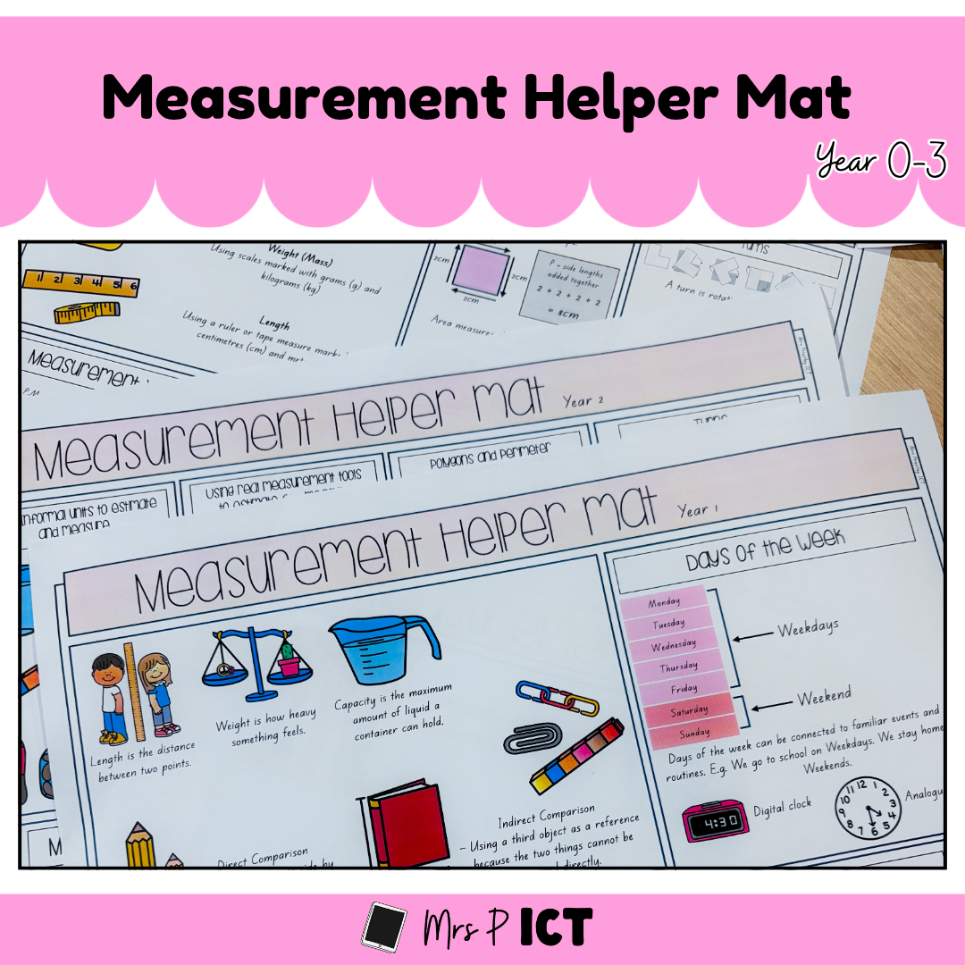 Measurement Helper Mat (Year 0-3)