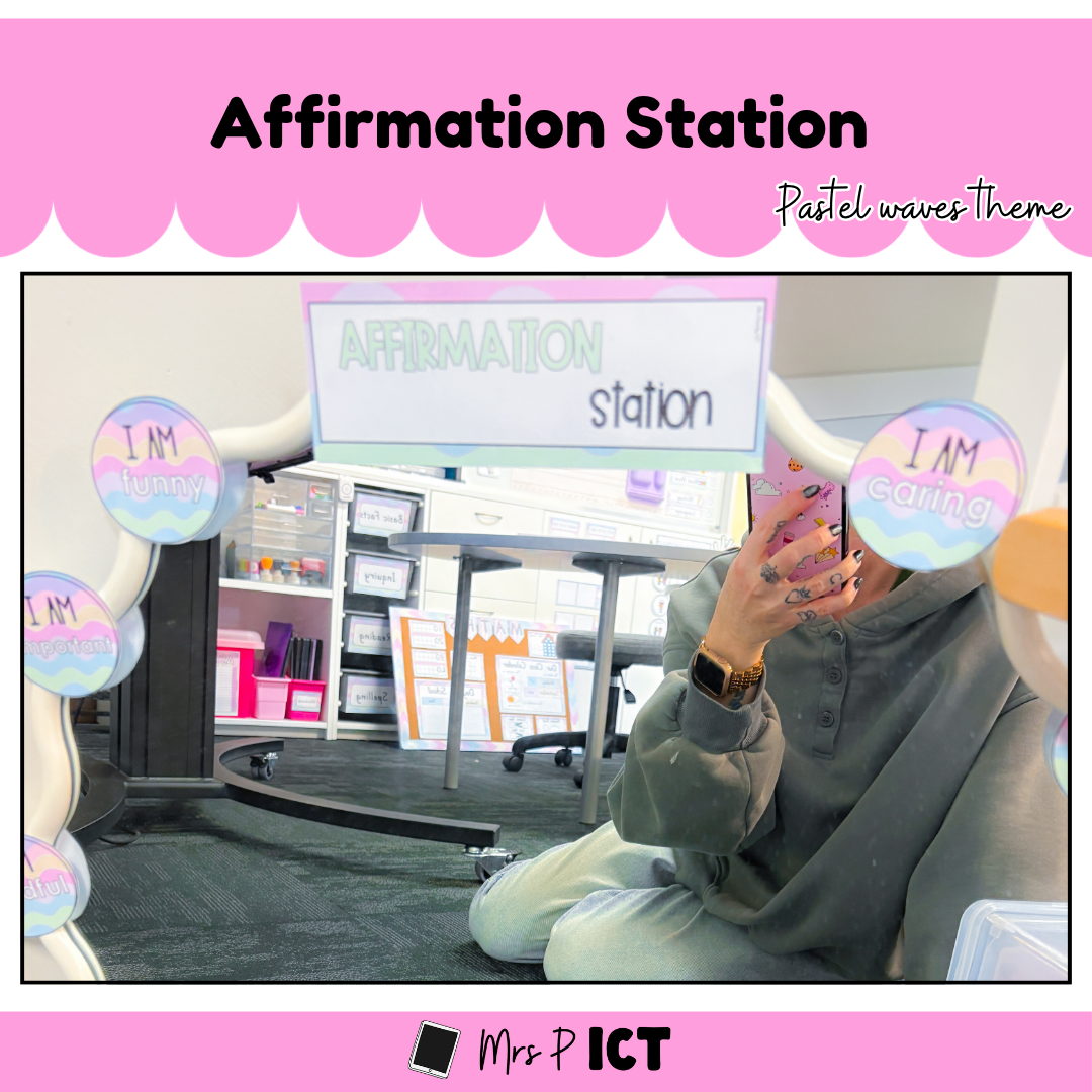 Affirmation Station - Pastel waves