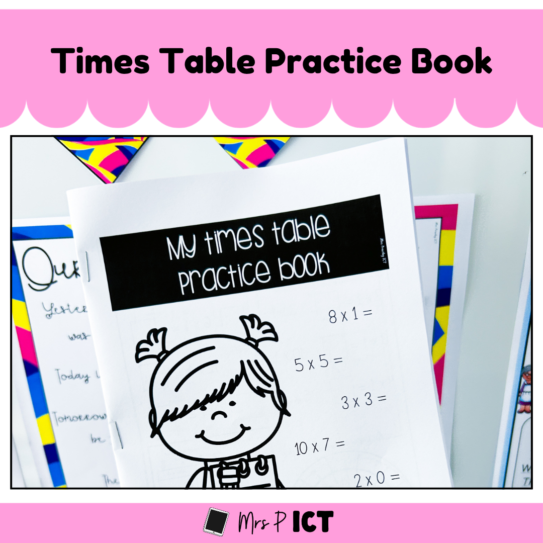 Times Table Practice Book