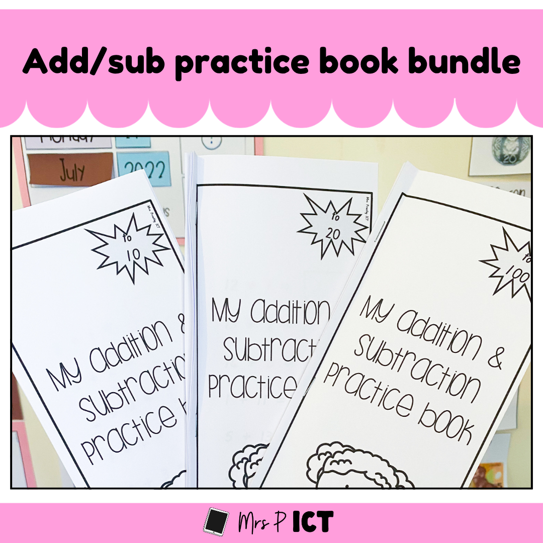 Add/sub Practice book bundle