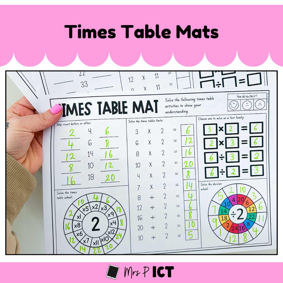 Times Table Mats