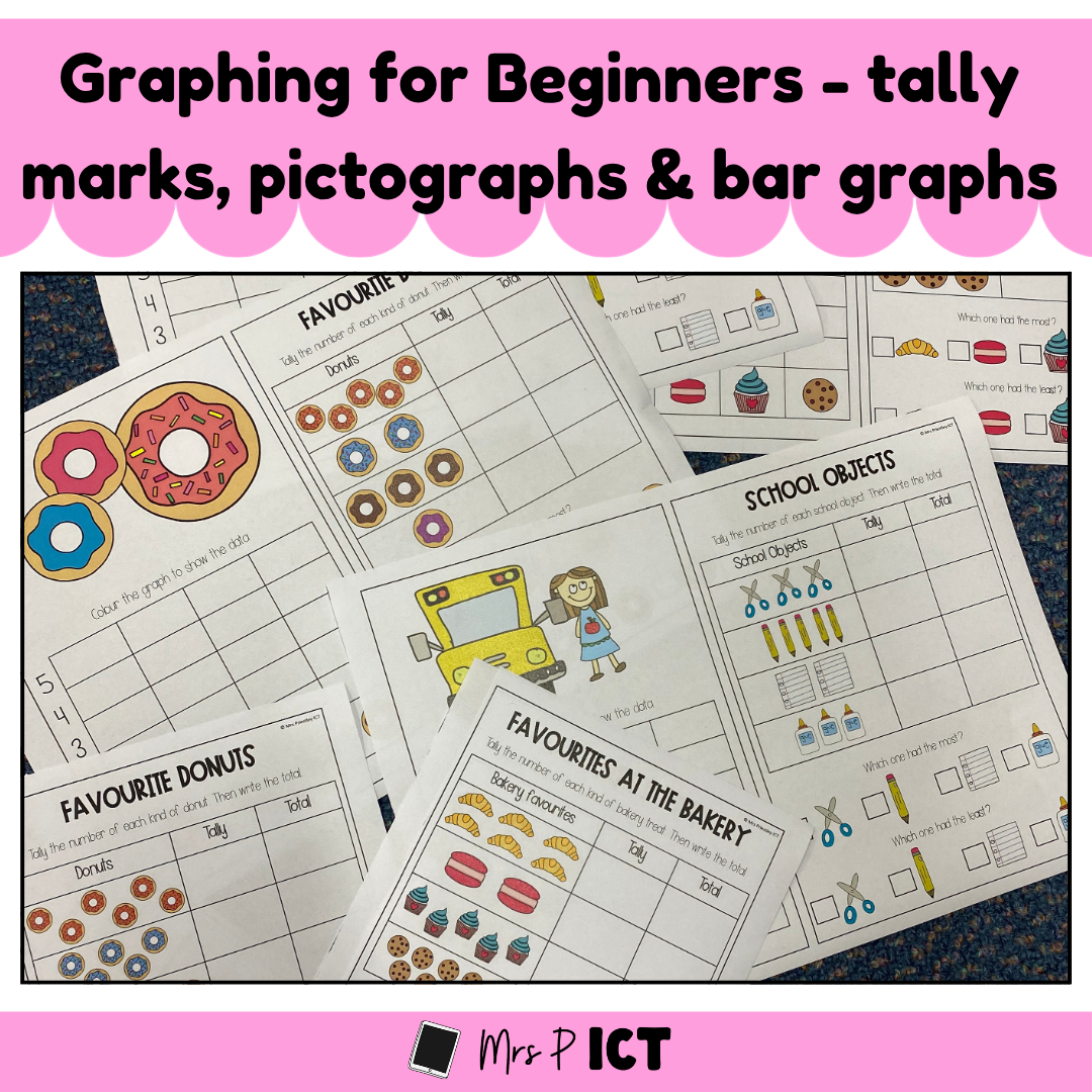 Graphing for Beginners - tally marks, pictographs and bar graphs