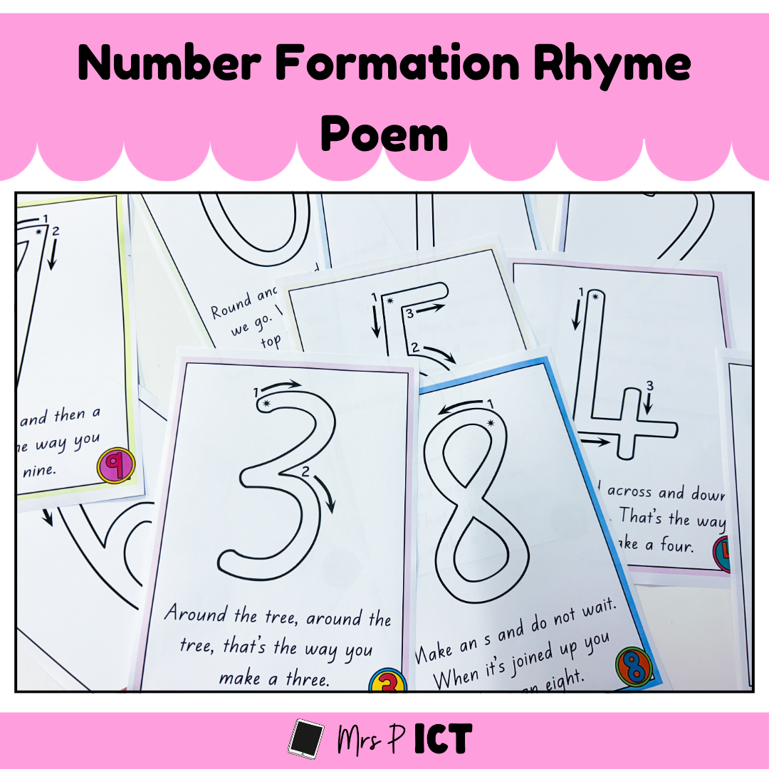 Number formation rhyme poems