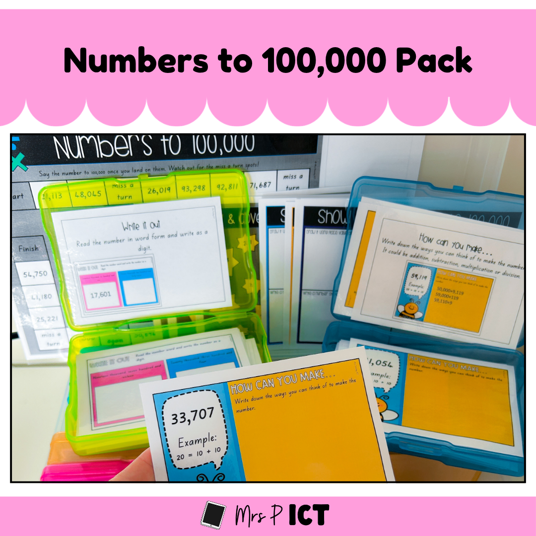 Numbers to 100,000 Pack