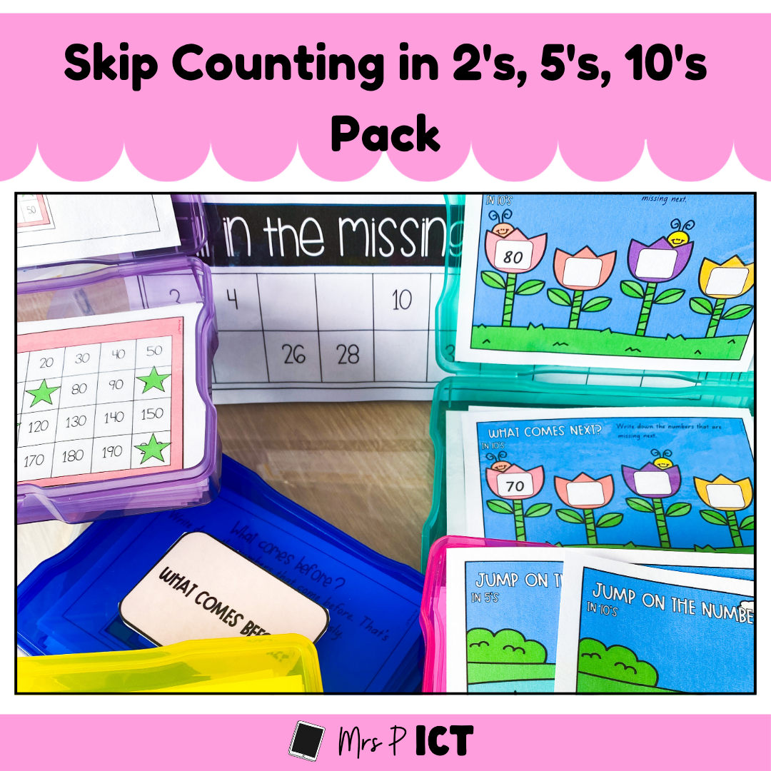 Skip counting in 2's, 5's and 10's Pack