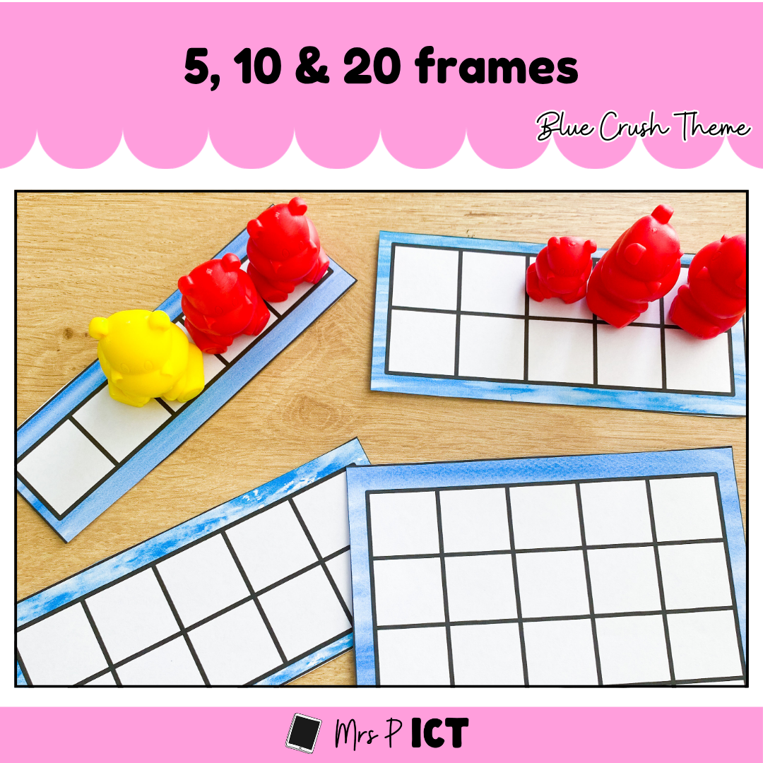 5, 10 and 20 frames (blue crush theme)