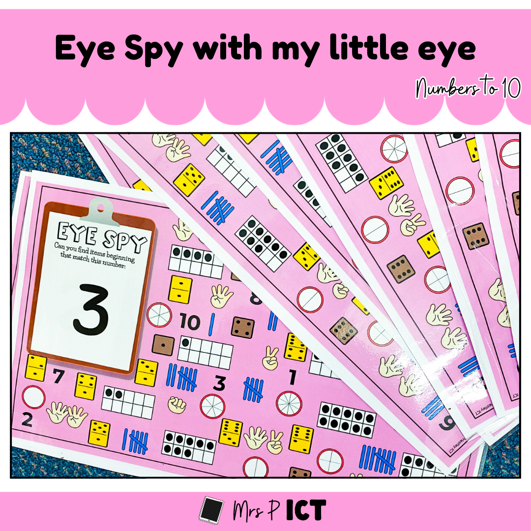 Eye spy - numbers 1 to 10