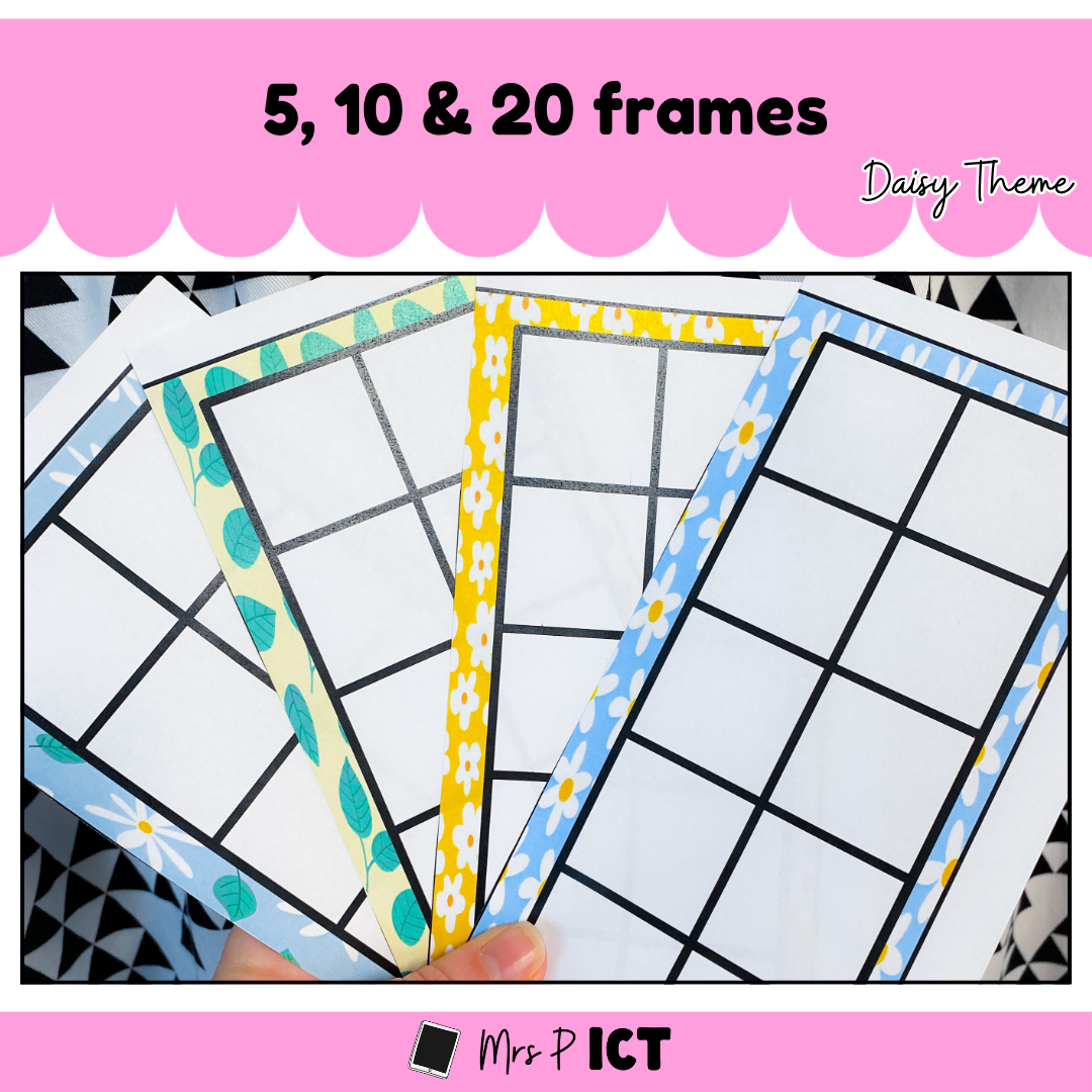 5, 10 and 20 frames (daisy theme)