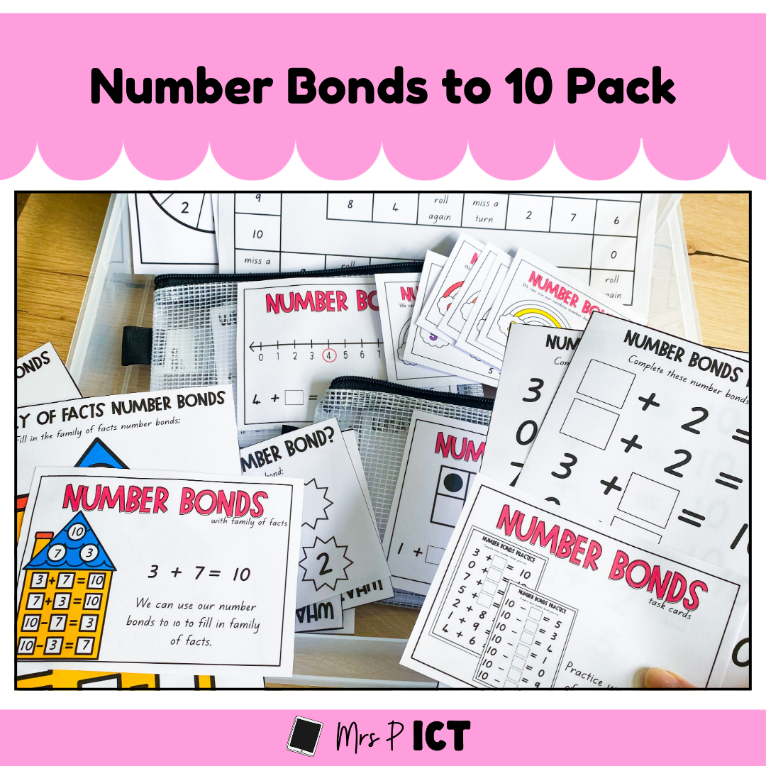 Number bonds to 10 Pack
