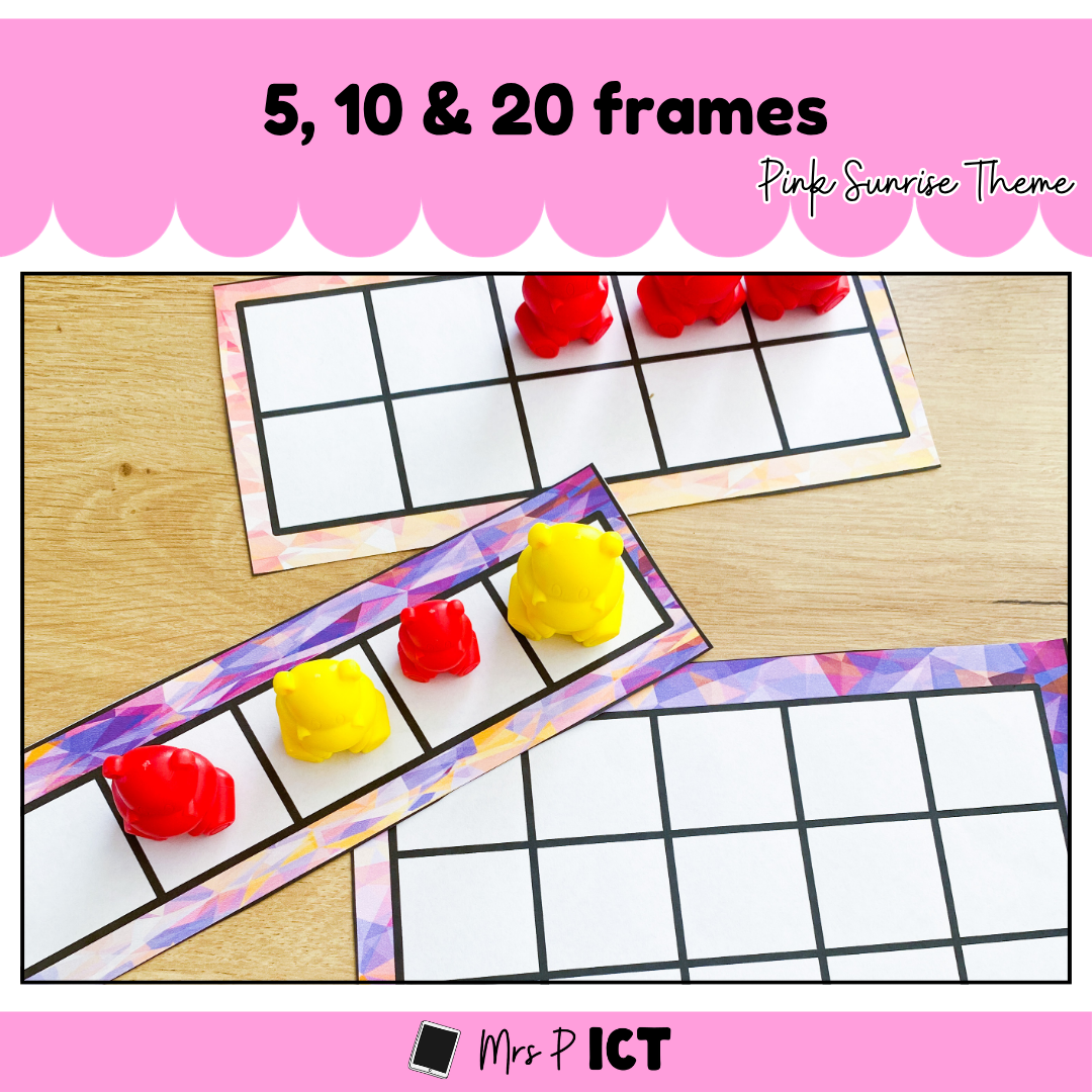5, 10 and 20 frames (pink sunrise theme)