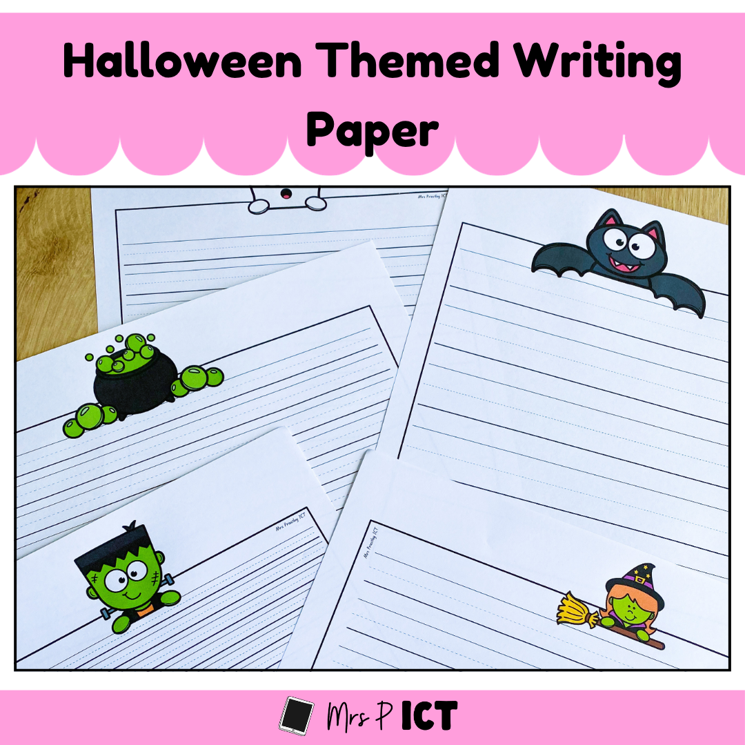 Halloween Themed Writing paper
