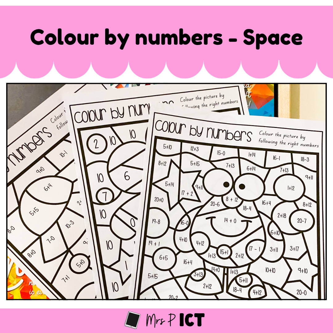 Colour by Numbers (space theme)