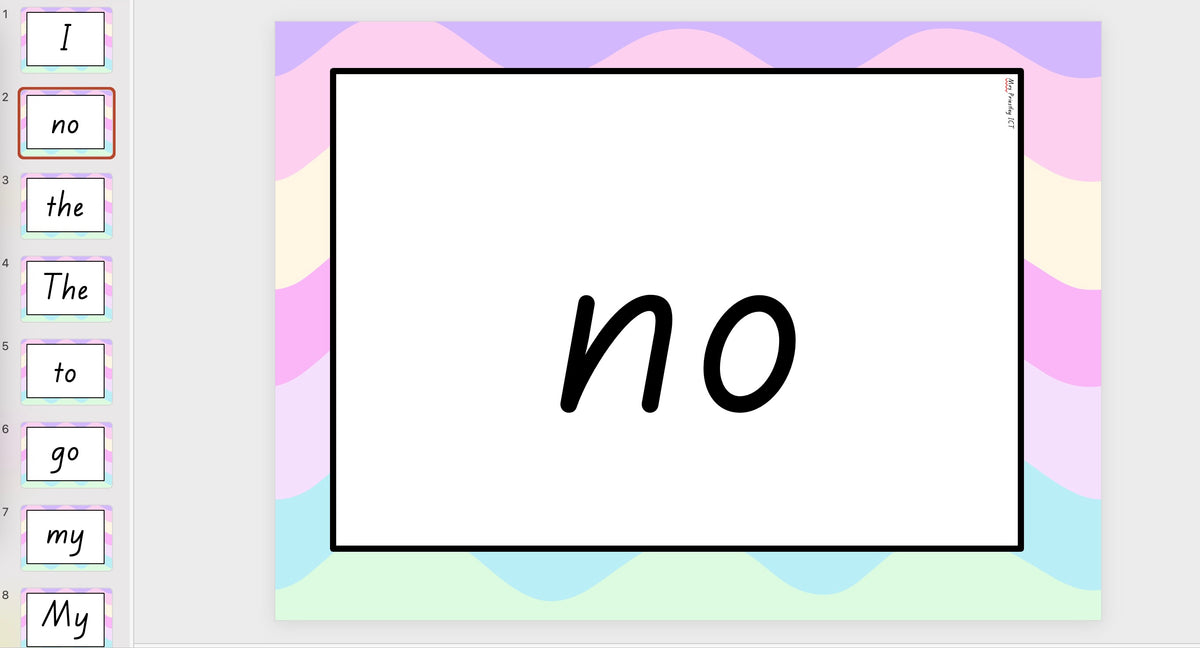 Tricky word slides (Pastel waves)