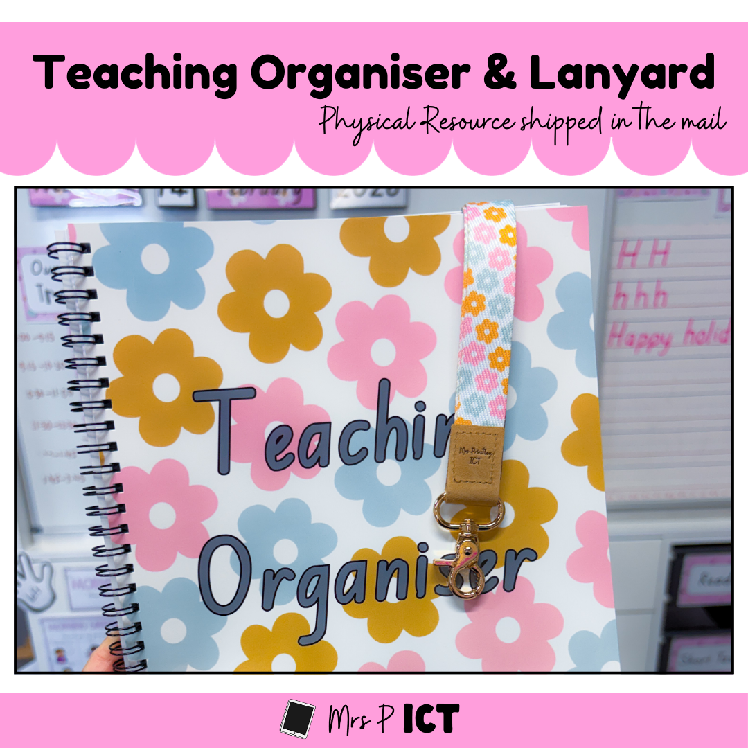 Teaching Organiser and Lanyard Combo (Flower Power)