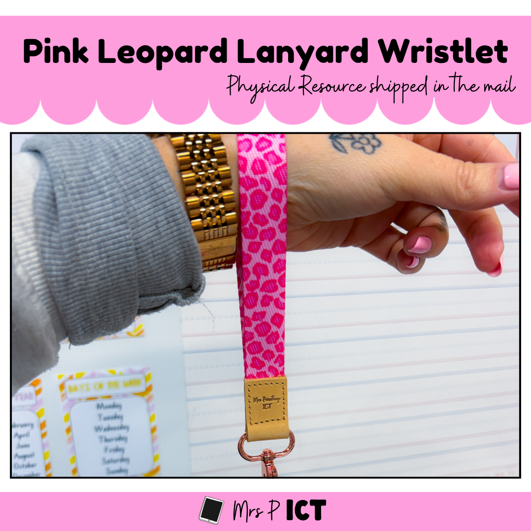 Pink Leopard Lanyard Wristlets