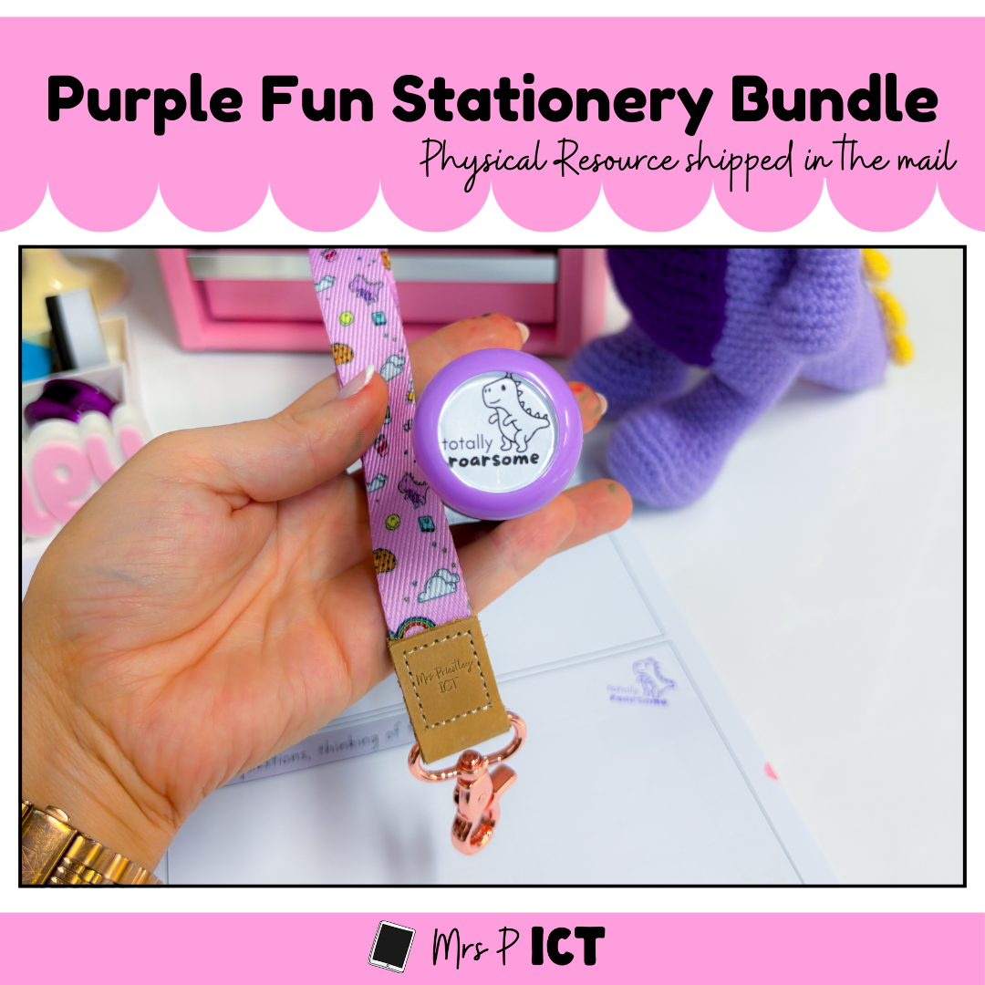 Limited Edition Purple Fun Stationery Bundle