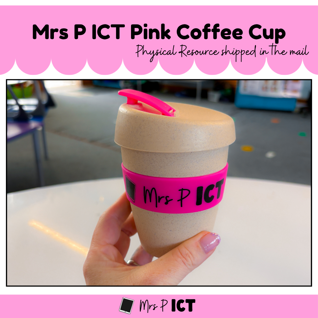 Mrs P ICT Pink Coffee Cup – Mrs Priestley ICT