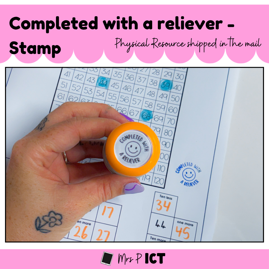 'Completed with a reliever' Stamp