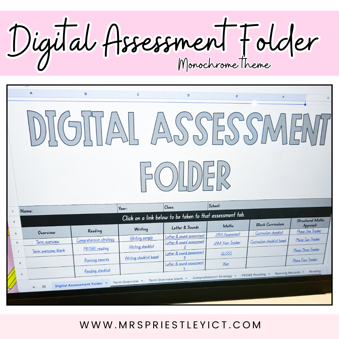 Digital Assessment Folder (Monochrome theme)