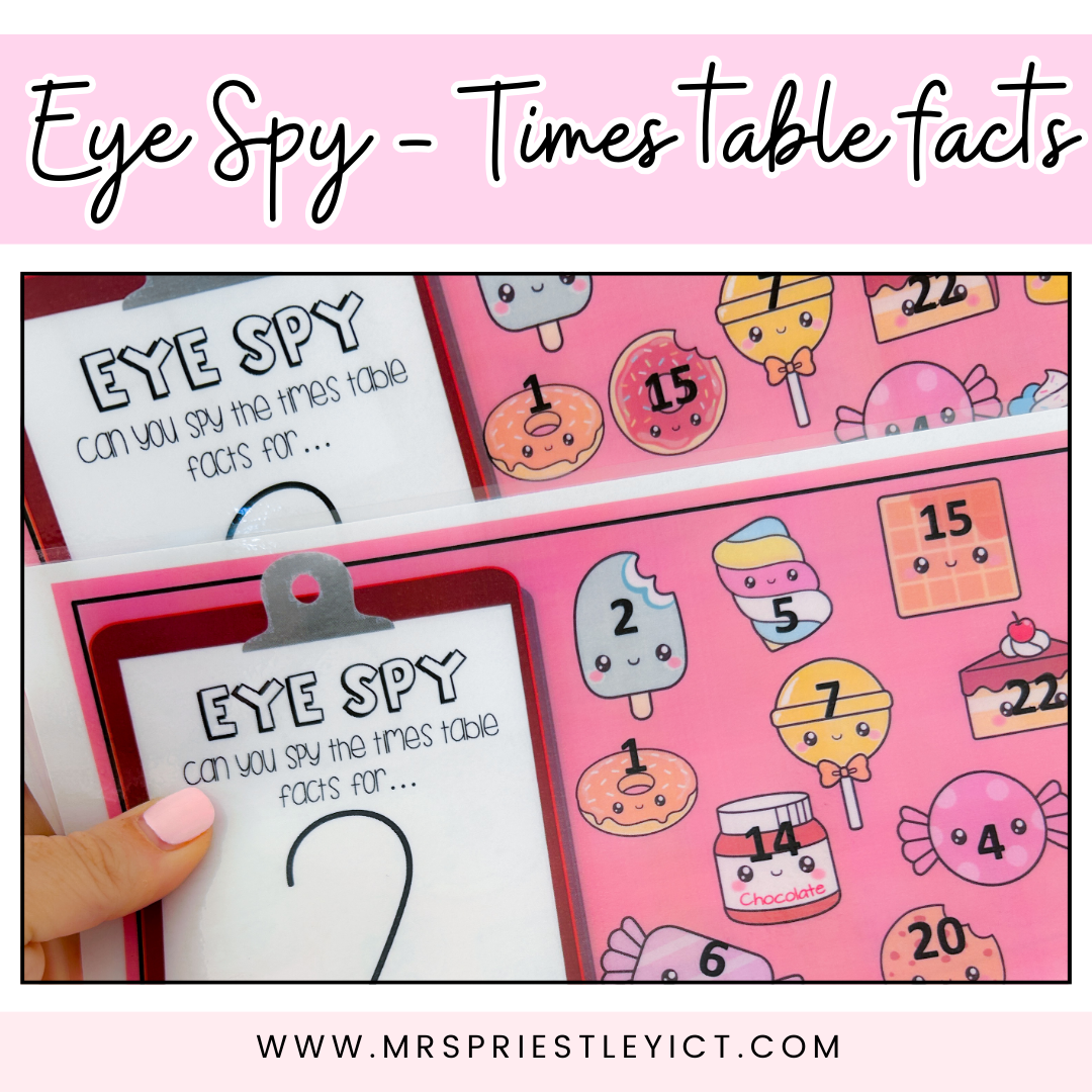 Eye spy with my little eye - Times Table Facts