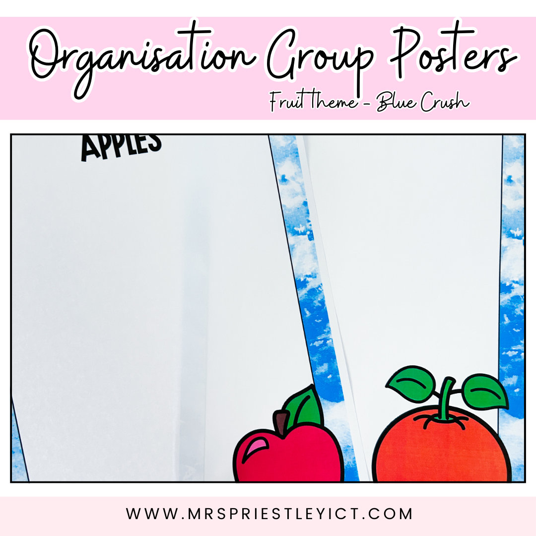 Organisation Group Posters (Fruit theme - Blue Crush)