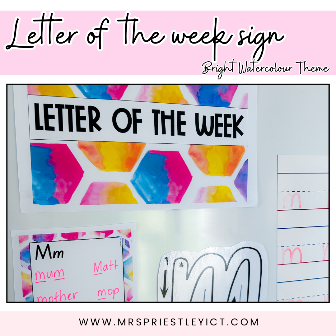 Letter of the week sign