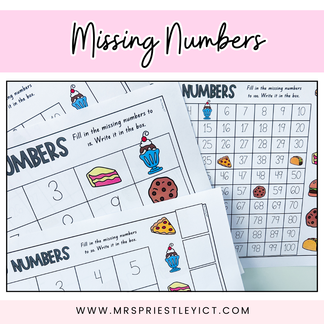 Missing Numbers - treat theme