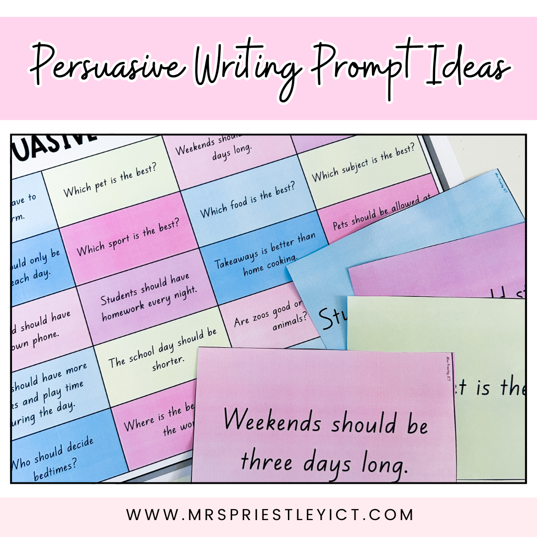 Persuasive Writing Prompt ideas