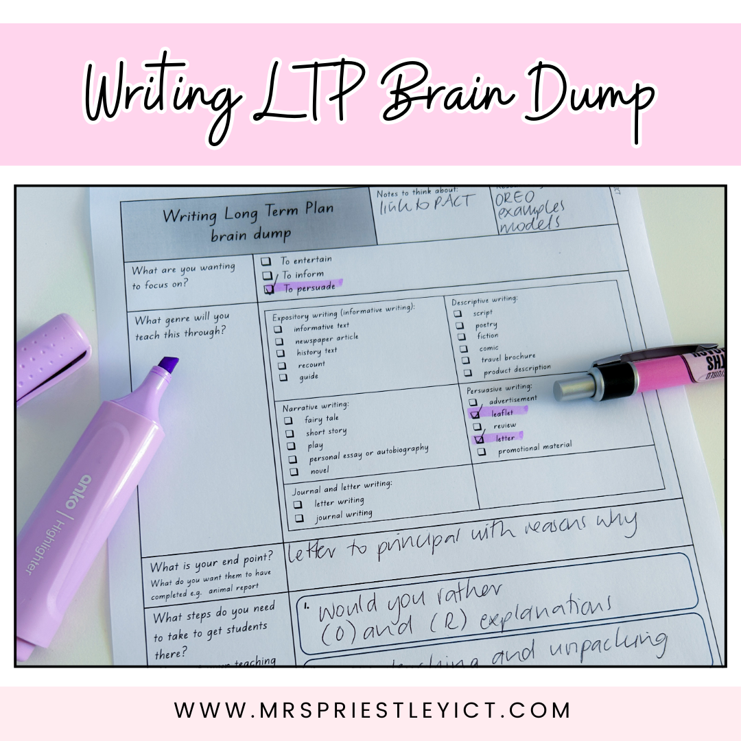 Writing LTP Brain Dump