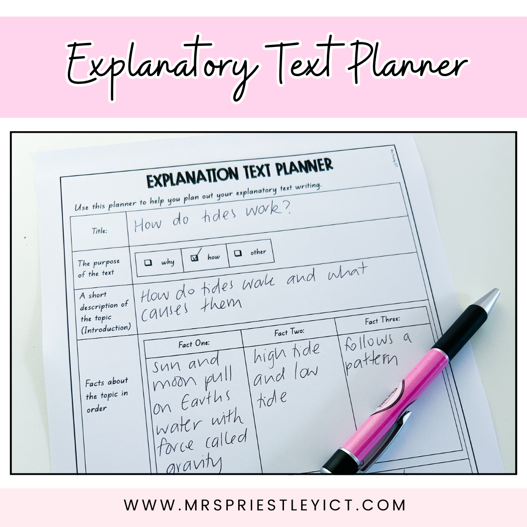 Explanatory Text Planner