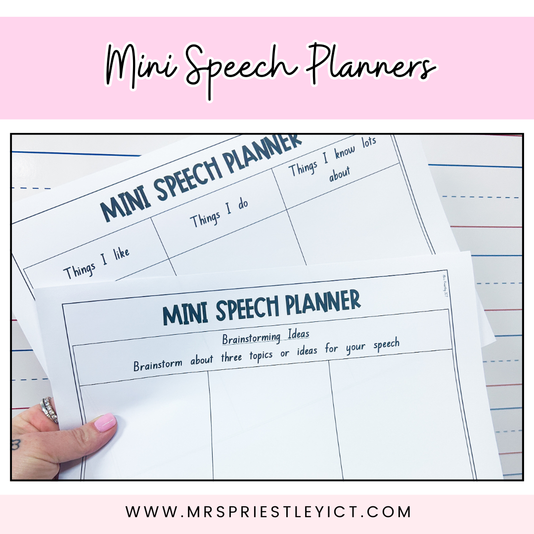 Mini Speech Planners