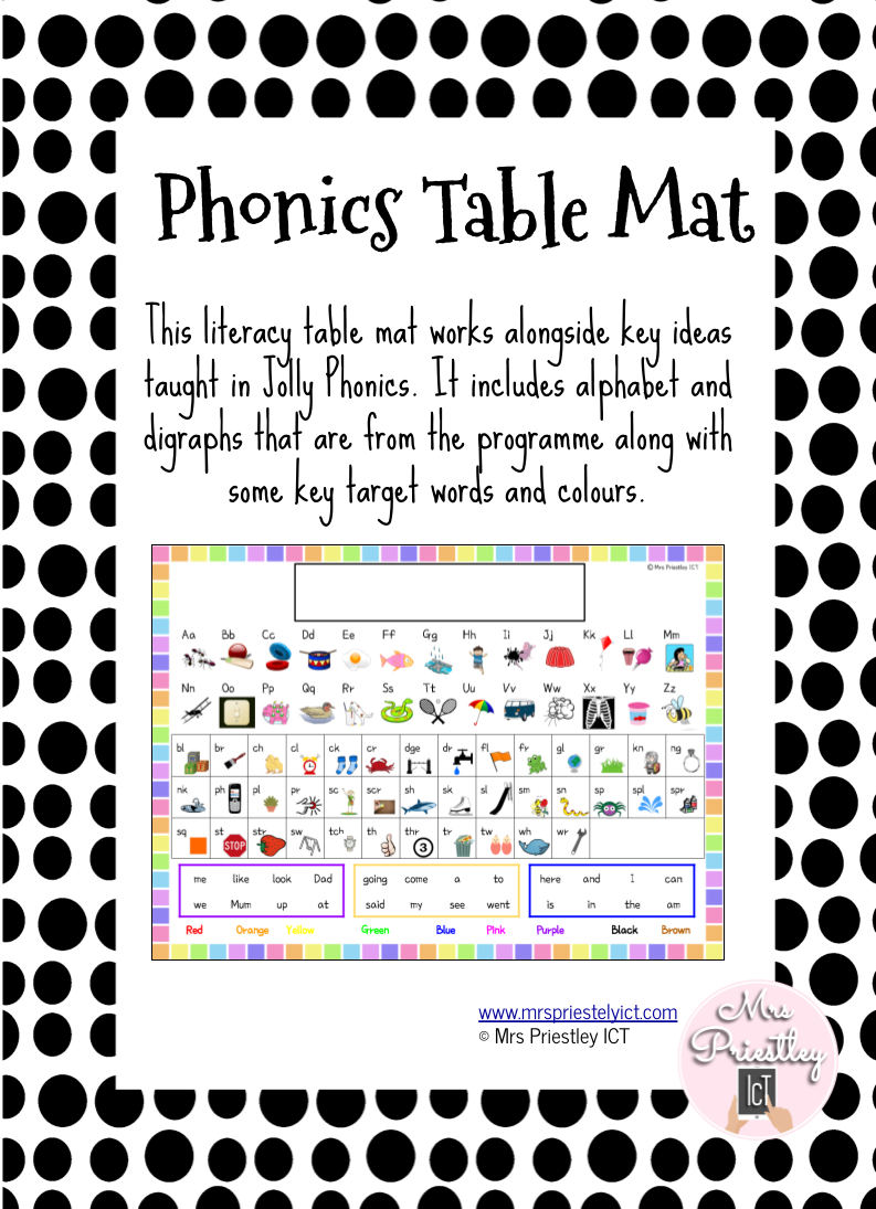 Phonics Table Mat