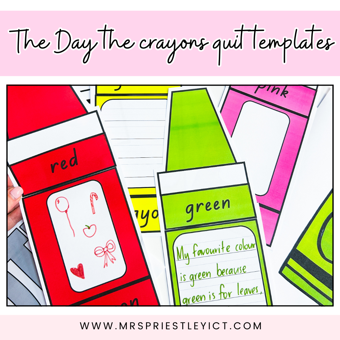 The day the crayons quit writing templates