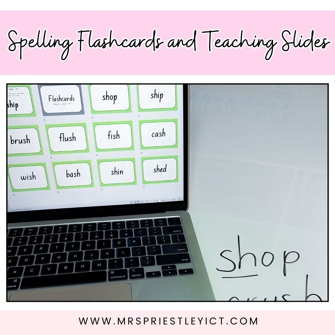 Spelling Flashcards and Teaching Slides - Pack 1