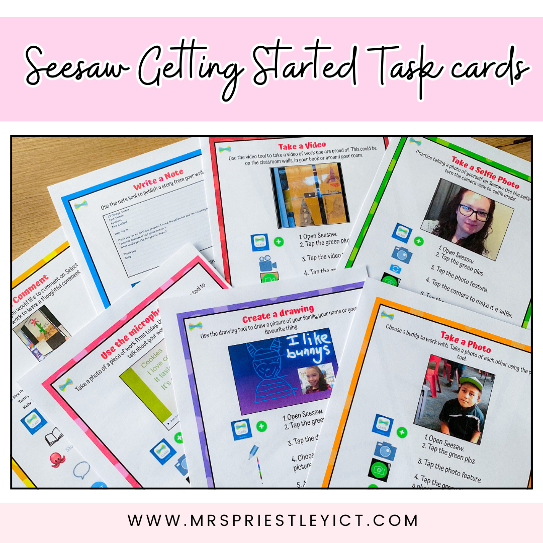 Seesaw getting started task card