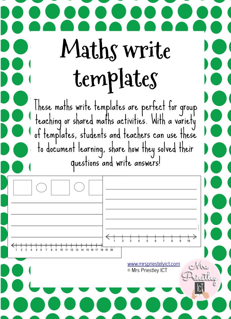 Maths write templates