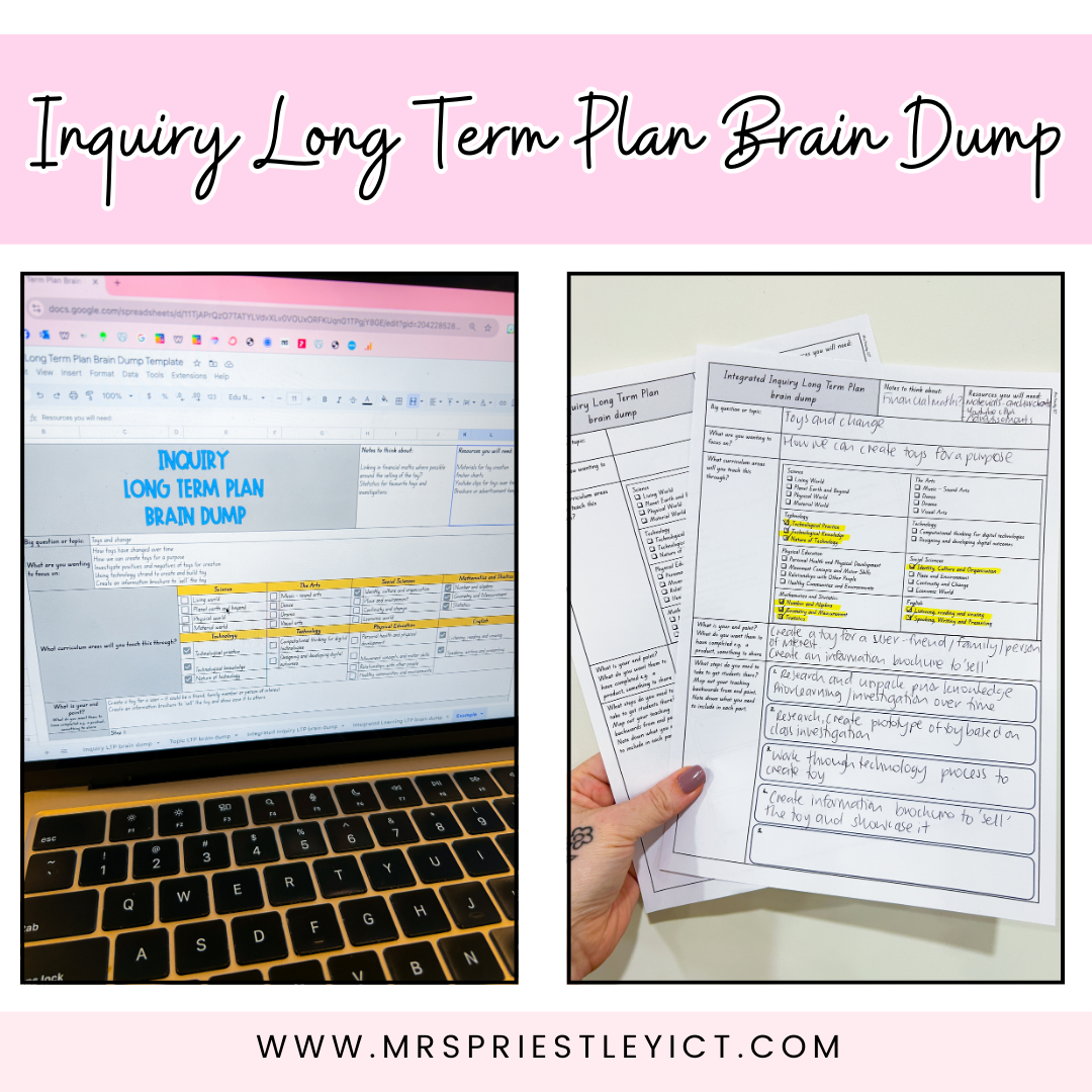 Inquiry Long Term Plan Brain Dump