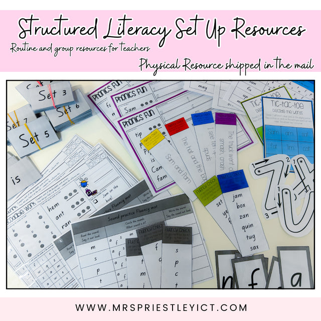 Structured Literacy Set Up Resources - routine and group resources for teachers