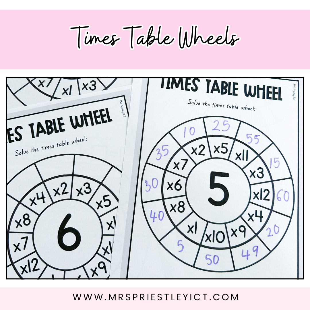 Times Table Wheels