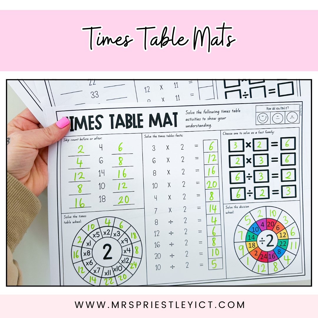 Times Table Mats