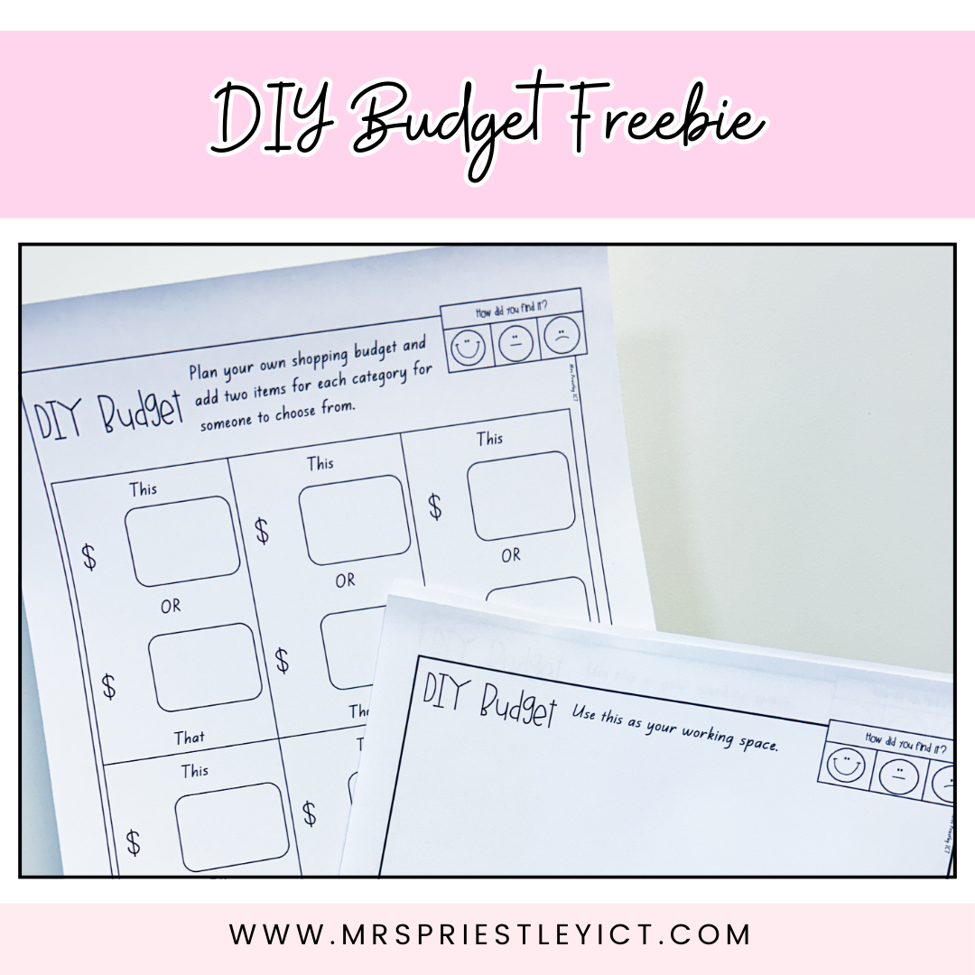 DIY Budget Activity Freebie