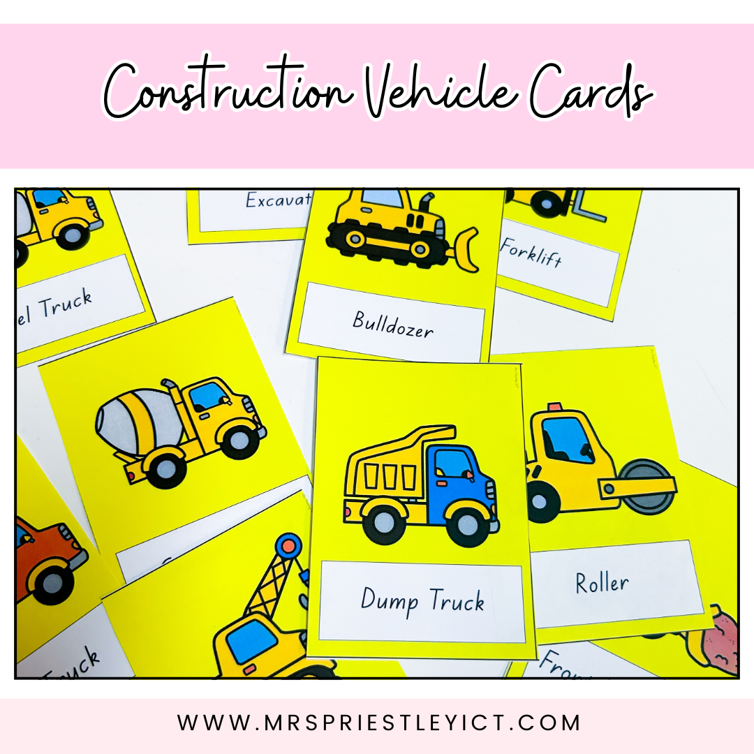 Construction Vehicle Cards