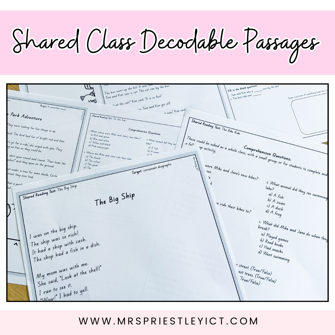 Shared Class Decodable Passages