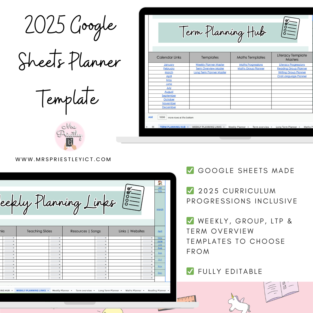 Google Sheets Planner - 2025