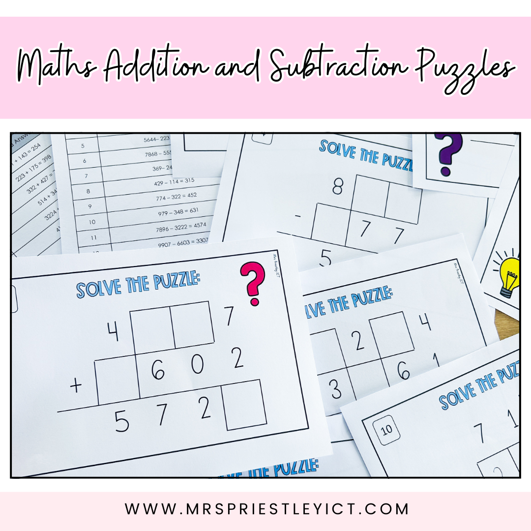 Maths Addition and Subtraction Puzzles