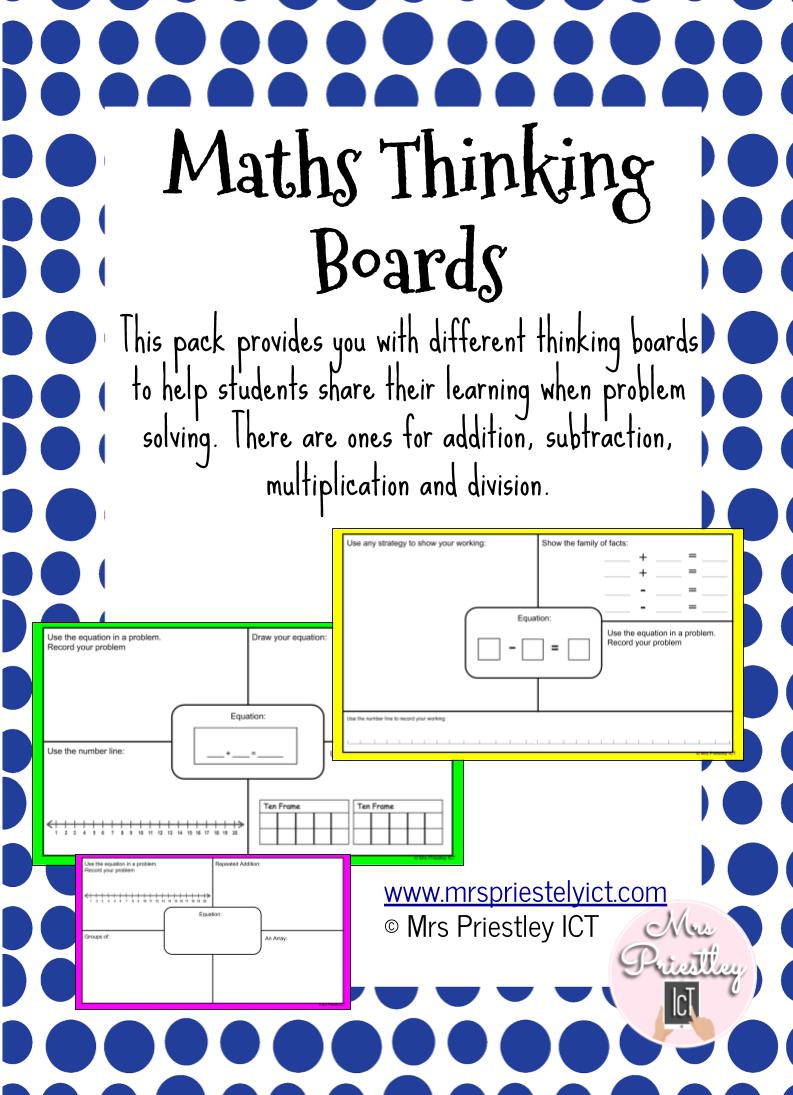 Maths thinking boards